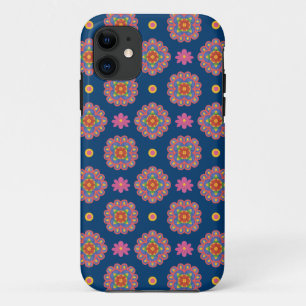 Rangoli Flores Polka Blue iPhone 5/5s Xtreme Funda