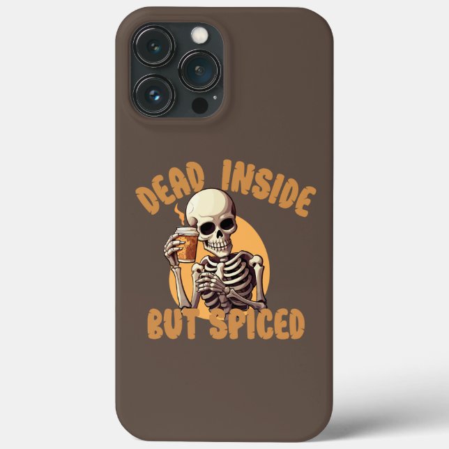 Funda De Case-Mate Para iPhone Raro Calabaza, Muerto Dentro Pero Mareado (Reverso )