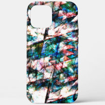 Rasgos y manchas de colores con fuerte contraste