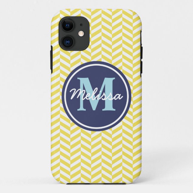Funda De Case-Mate Para iPhone Raspa de arenque amarilla (Reverso)