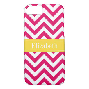 title_seo2 Raspberry Lg Chevron Pineapple Name Monograma