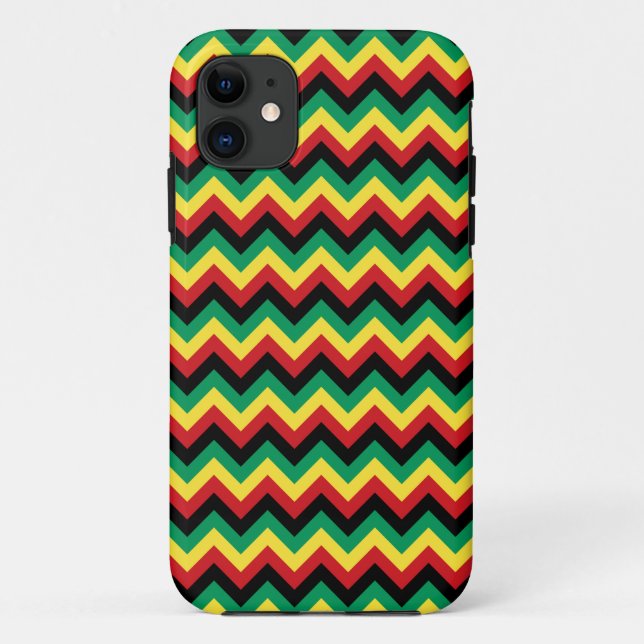 Funda De Case-Mate Para iPhone Rastafarian Chevron (Reverso)