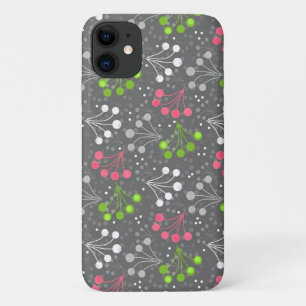 Funda Para iPhone 11 Rastreo retro de patrón de bayas multicolores