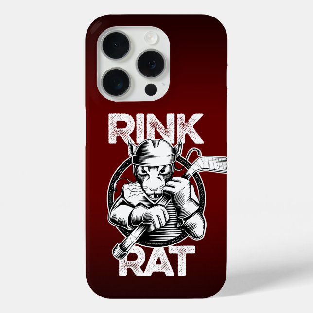 Funda De Case-Mate Para iPhone Rata de pista de hockey (Reverso )