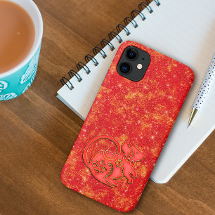 Funda Para iPhone 11 Rata del Zodiaco del Año Nuevo Lunar Chino de Oro 