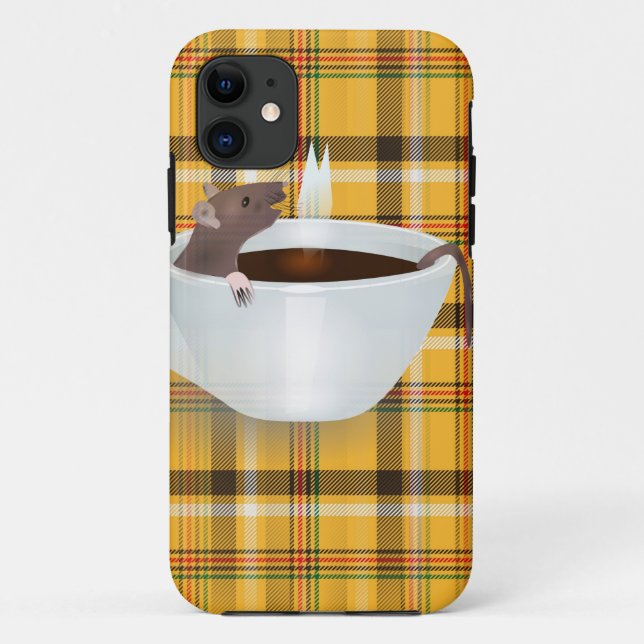 Funda De Case-Mate Para iPhone ratón de café (Reverso)