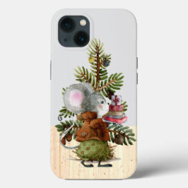 Funda Para iPhone 13 ratón de Navidades festivos 