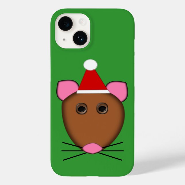 Funda De Case-Mate Para iPhone Ratón Feliz Navidad (Reverso )