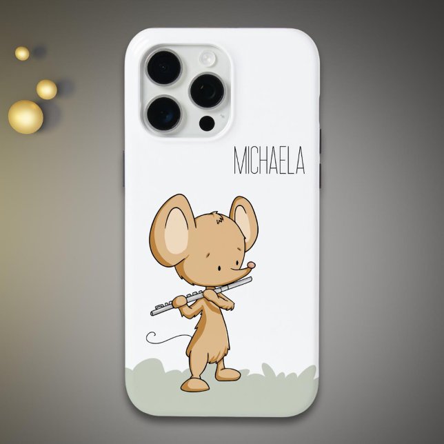 Funda De Case-Mate Para iPhone Ratón lindo con música fluida (Subido por el creador)
