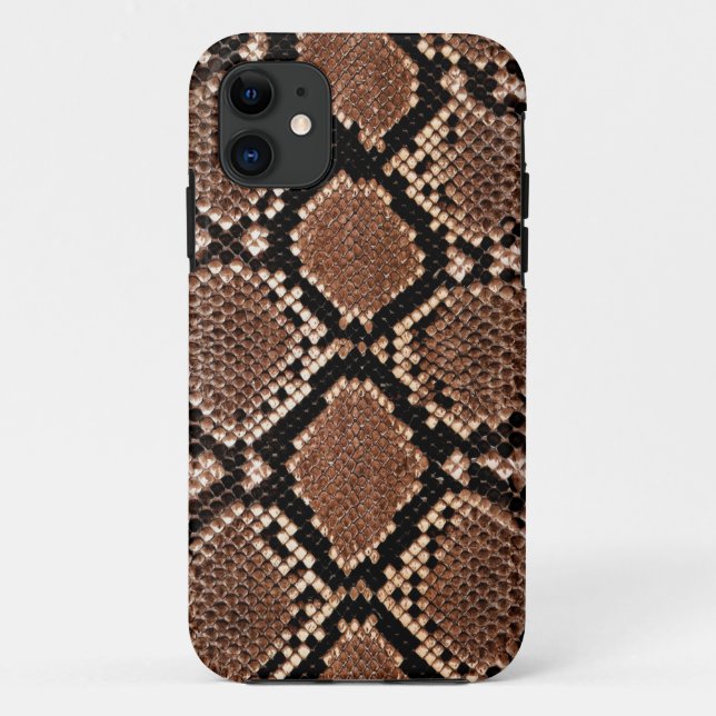 Funda De Case-Mate Para iPhone Rattlesnake Snake Skather Leather Faux (Reverso)