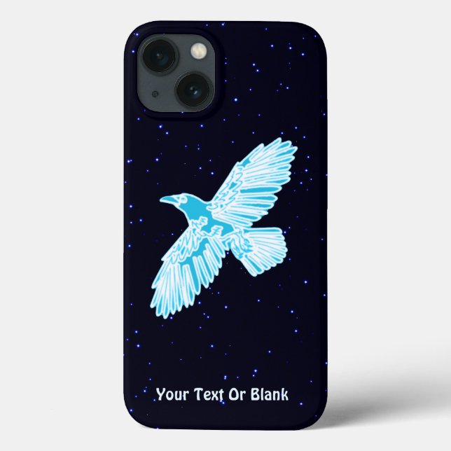 Funda De Case-Mate Para iPhone Raven Azul Sobre Las Estrellas (Reverso)