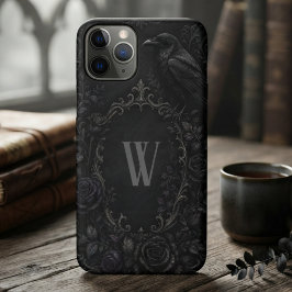 Funda Para iPhone 11 Pro Raven Botánico Oscuro Gótico