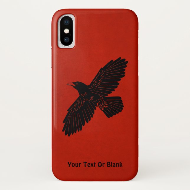 Funda De Case-Mate Para iPhone Raven en rojo (Reverso)
