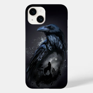 Funda Para iPhone 14 De Case-Mate Raven y lobo que aullan en la luna