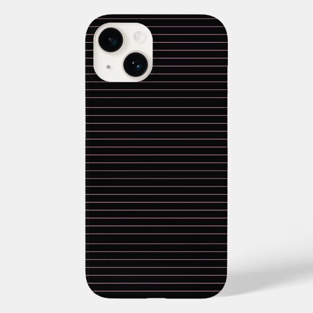 Funda De Case-Mate Para iPhone rayado negro y rosa (Reverso )