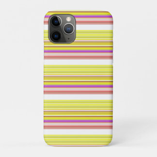 Funda Para iPhone 11 Pro Rayas amarillas blancas cortas