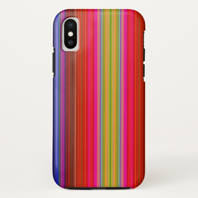 Funda De Case-Mate Para iPhone Rayas arcoiris (Reverso)