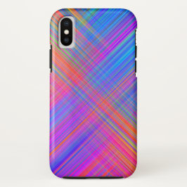 Funda Para iPhone XS Rayas arcoiris Diseño moderno estuche para iPhone