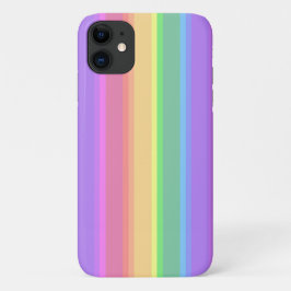 Funda Para iPhone 11 Rayas arcoiris pastorales