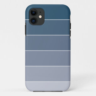 Funda Para iPhone 11 Rayas azul marino de Ombré