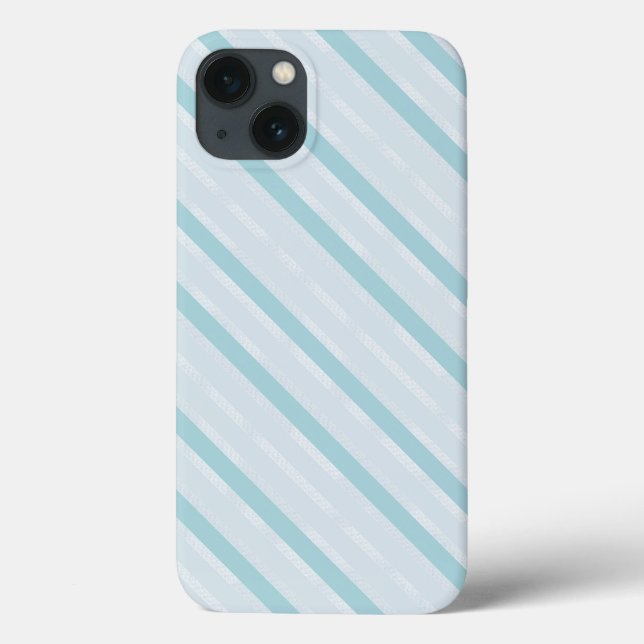 Funda De Case-Mate Para iPhone Rayas azul y plateado polvorientos verticales (Reverso)