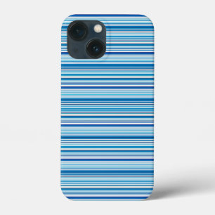 Funda Para iPhone 13 Mini Rayas azules blancas lindas
