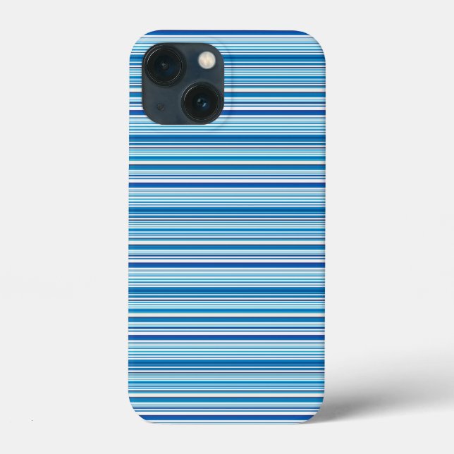 Funda De Case-Mate Para iPhone Rayas azules blancas lindas (Reverso )