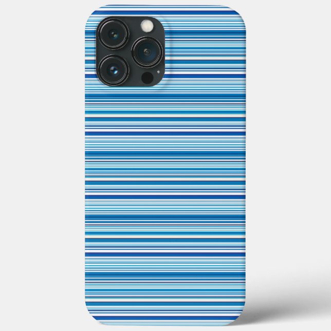 Funda De Case-Mate Para iPhone Rayas azules blancas lindas (Reverso )