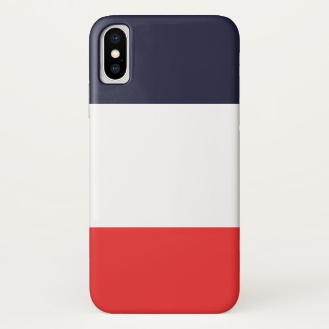 Funda De Case-Mate Para iPhone Rayas azules blancas y rojas a rayas (Reverso)