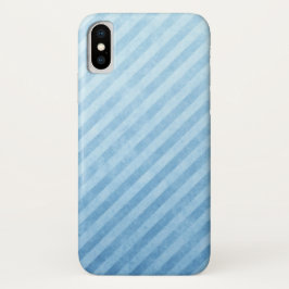Funda Para iPhone X Rayas azules claras del Grunge