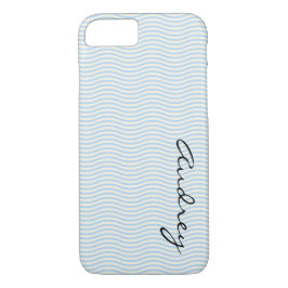 Funda Para iPhone 8/7 Rayas azules CustomName