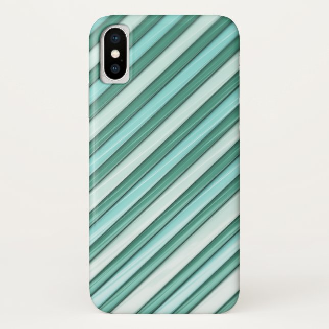 Funda De Case-Mate Para iPhone Rayas azules frescas (Reverso)