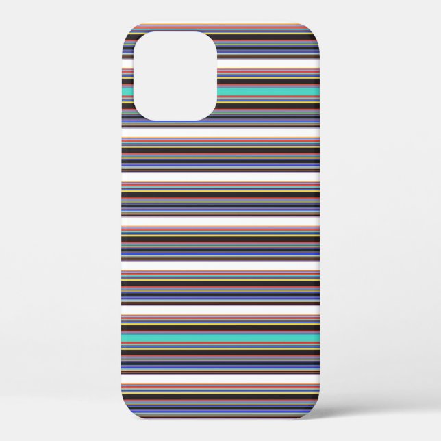 Funda De Case-Mate Para iPhone Rayas azules negras lindas (Reverso )