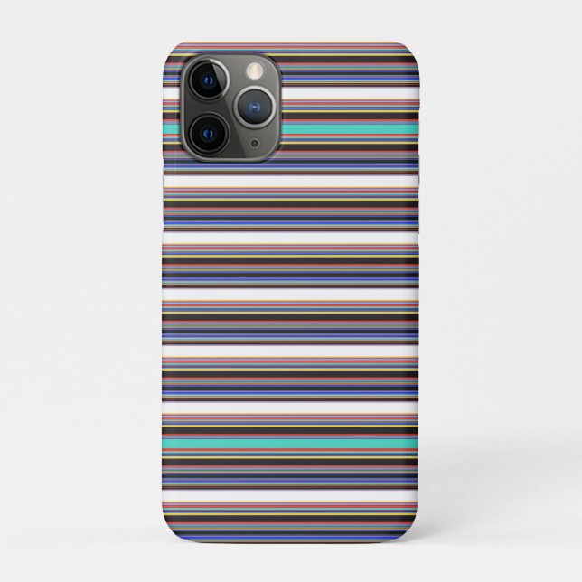 Funda De Case-Mate Para iPhone Rayas azules negras lindas (Reverso)