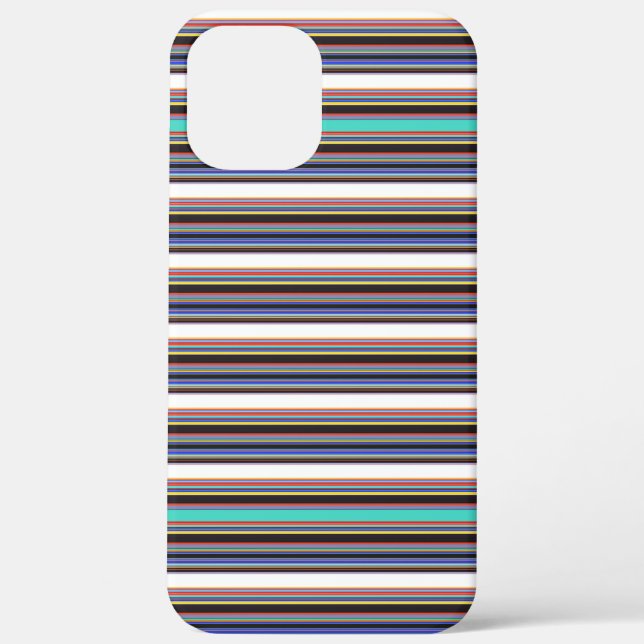 Funda De Case-Mate Para iPhone Rayas azules negras lindas (Reverso )