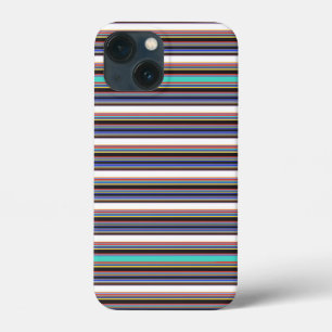 Funda Para iPhone 13 Mini Rayas azules negras lindas