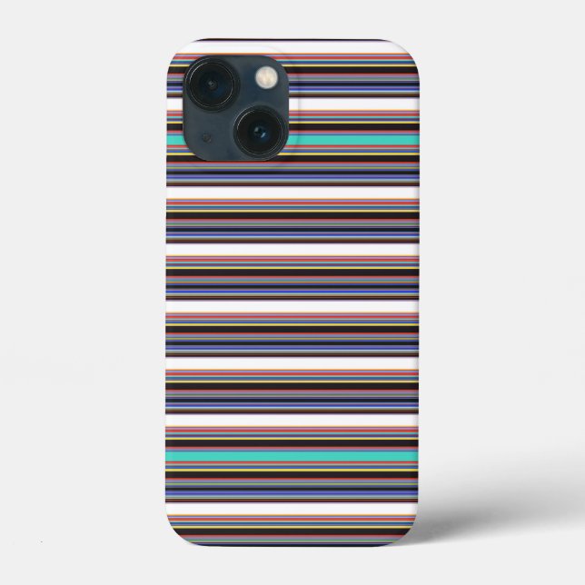 Funda De Case-Mate Para iPhone Rayas azules negras lindas (Reverso )