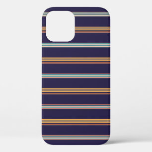 Funda Para iPhone 12 Pro Rayas azules retro lindas