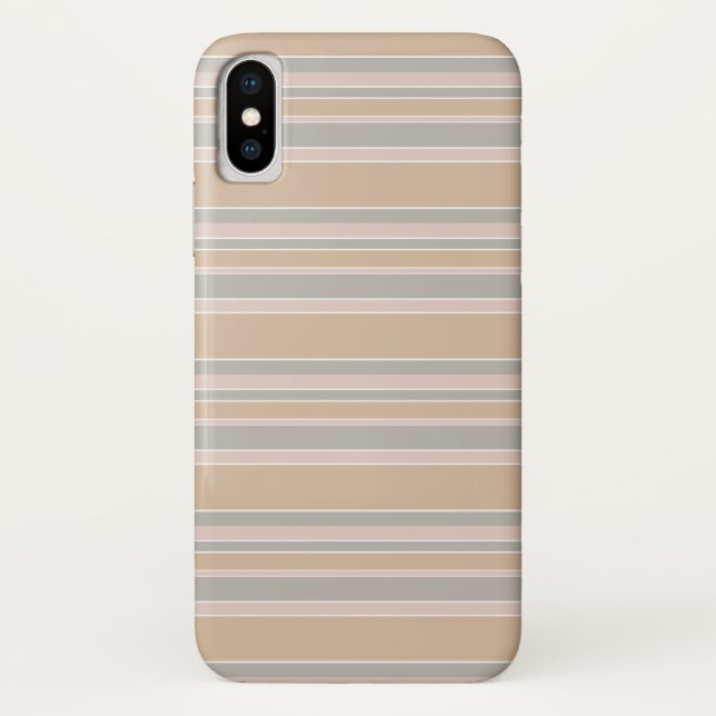 Funda De Case-Mate Para iPhone Rayas beiges (Reverso)