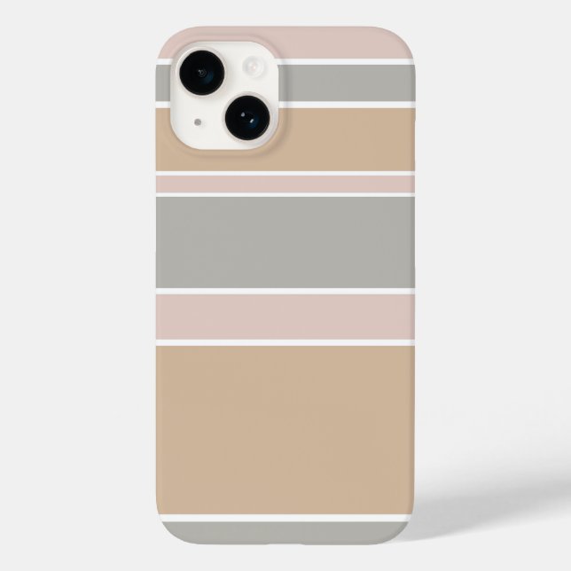 Funda De Case-Mate Para iPhone Rayas beiges (Reverso )