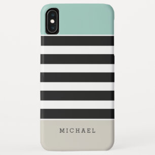 Funda Para iPhone XS Max Rayas beiges blancas de color blanco suave - simpl