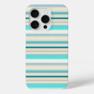 Funda Para iPhone 15 Pro Rayas blancas de aqua lindas