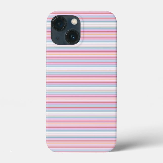 Funda De Case-Mate Para iPhone Rayas blancas rosadas lindas (Reverso )