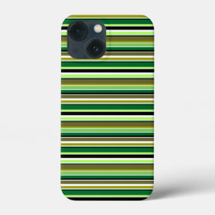 Funda Para iPhone 13 Mini Rayas blancas verdes lindas