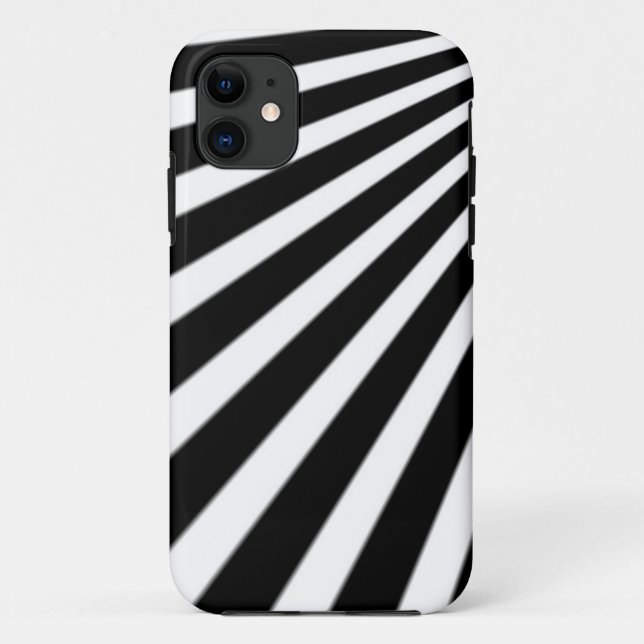 Funda De Case-Mate Para iPhone rayas blancas y negras (Reverso)