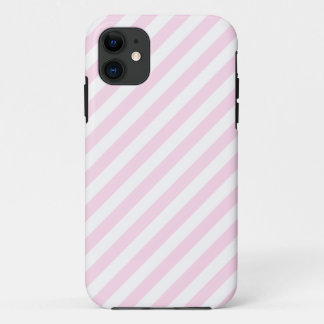 Funda Para iPhone 11 Rayas blancas y rosas claras