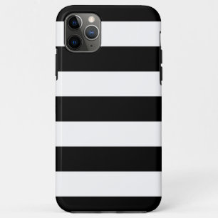 Funda Para iPhone 11 Pro Max Rayas blancos y negros horizontales