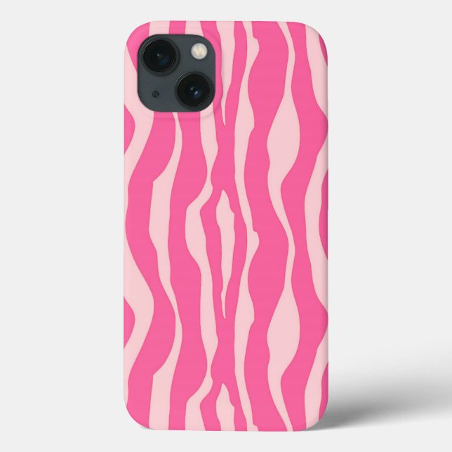 Funda De Case-Mate Para iPhone Rayas cebra - Fuchsia y rosa claro (Reverso)