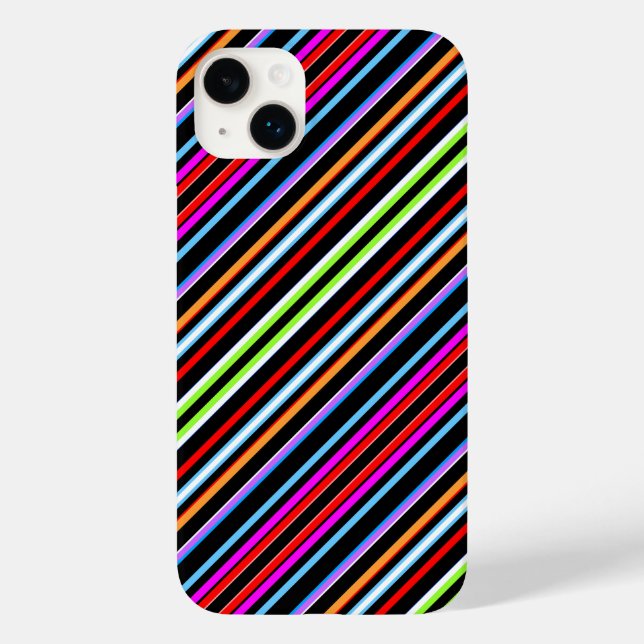 Funda De Case-Mate Para iPhone Rayas coloridas lindas (Reverso )