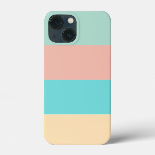 Funda De Case-Mate Para iPhone Rayas costeras retro (Reverso )